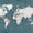 Steel Blue World Map, variant on Elephant Stock Us Wars World Map Wall Art - Horizontal Canvas Wall Art - Living Room Wall Decor - Education Canvas - White And Brown Decor - 12" x 8"