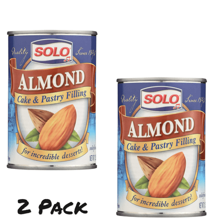 ( 2 Pack) Solo Almond Cake & Pastry Filling 12.5 oz. Can