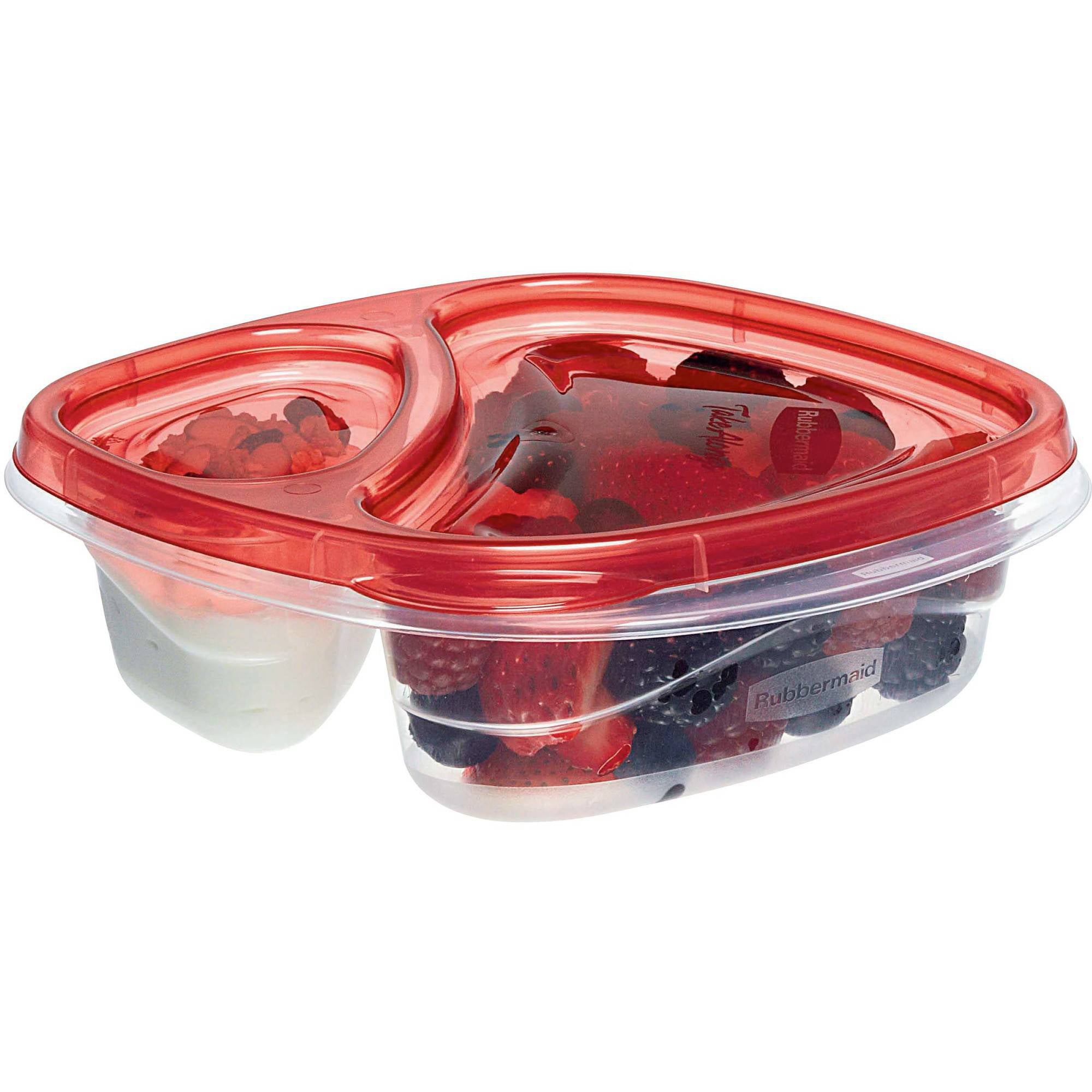 Rubbermaid TakeAlongs 20 Piece Divided Snacker Food Storage Containers, 2.3  Cup 