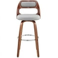 thumbnail image 4 of Home Square 26" Bar Stool in Gray Faux Leather and Walnut Wood - Set of 2, 4 of 11