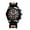 black, variant on Sports Watches for Men: Analog Quartz Soft Silicone Strap Big Face Functional Calendar Analog Quartz Wristwatch