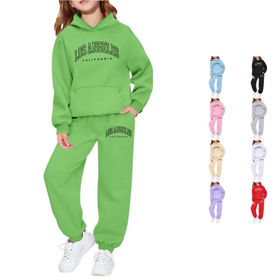 Shachafan Girls' Long Sleeve Hoodie And Sweatshirt With Letter Print For Casual Wear And Outdoor Activities Young Girls Outfits