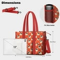 thumbnail image 5 of Teacher Tote Bag,Pug Dog Teacher Utility Tote Bag,Large Work Tote Bags for Women with Multiple Pockets,Top Zipper Closure,13.8x10.6x6.7 Inch, 5 of 5