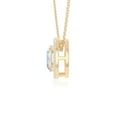 thumbnail image 5 of Natural Rainbow Moonstone with Moissanite Solitaire Halo Oval Pendant Necklaces for Women in 18K Yellow Gold Vermeil,June Birthstone Jewelry Gift for Her Birthday,Anniversary,Christmas,Valentines, 5 of 7