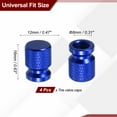 thumbnail image 2 of Aluminum Tire Valve Stem Caps, 4 Pcs Tire Valve Caps Vehicle Car Tire Air Caps Covers with O Rubber Ring, Blue, 2 of 6