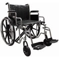 thumbnail image 1 of Silla de ruedas Drive Medical Sentra EC de alta resistencia con varios estilos de brazos y opciones de montaje frontal, negra, bariátrica, 24 pulgadas, 1 of 1