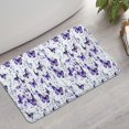 thumbnail image 2 of White Purple Butterfly Plant Pattern Bathroom Rugs Mat,Non Slip Microfiber Bathroom Rug,Rubber Backing,Soft Bathroom Mats for Bathroom Floor,Tub and Shower,17x27in(43x68cm), 2 of 4
