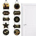 thumbnail image 7 of Tnobhg 1 Pair 2024 New Year Banners with Lanyard Exquisite Pattern Shiny Rich Color Hanging Banner Couplet Door Curtain Signs, 7 of 7