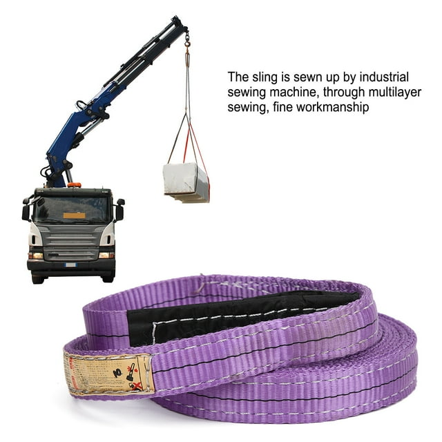 Hoisting Strap, Wear 30 Ton Maximum Load Fine Sewing Lifting Sling Polyester for Industrial Crane
