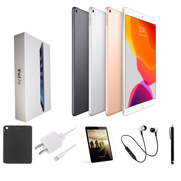 Open Box | Apple iPad Air 10.5-inch (Retina Display) | 256GB | Wi-Fi Only,  Bundle: Bluetooth Headset, Case, Pre-Installed Tempered Glass, Stylus Pen,  