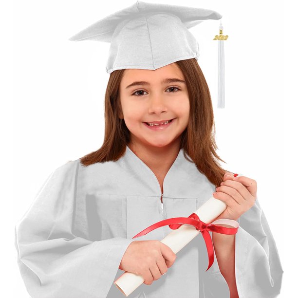 Boys Girls Preschool Kindergarten Unisex Graduation Gown Cap Set With