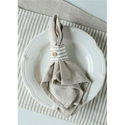 20 x 20 in. Ticking Napkins, Red - Set of 2