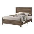 thumbnail image 1 of Dark Walnut Wood Panel Bed in Twin Size, 1 of 2