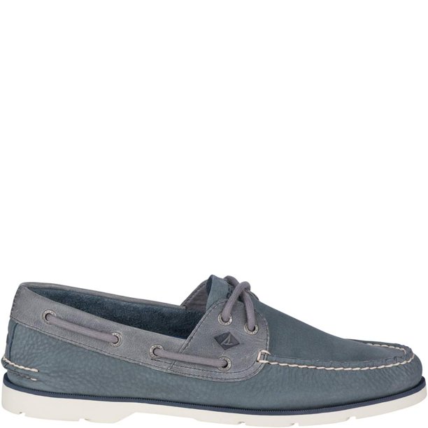Sperry Mens TopSider Leeward Nubuck Boat Shoe Grey Nubuck 8