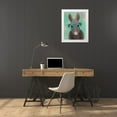 thumbnail image 3 of Fab Funky 20x24 White Modern Wood Framed Museum Art Print Titled - Donkey Turquoise Flower Glasses, 3 of 4