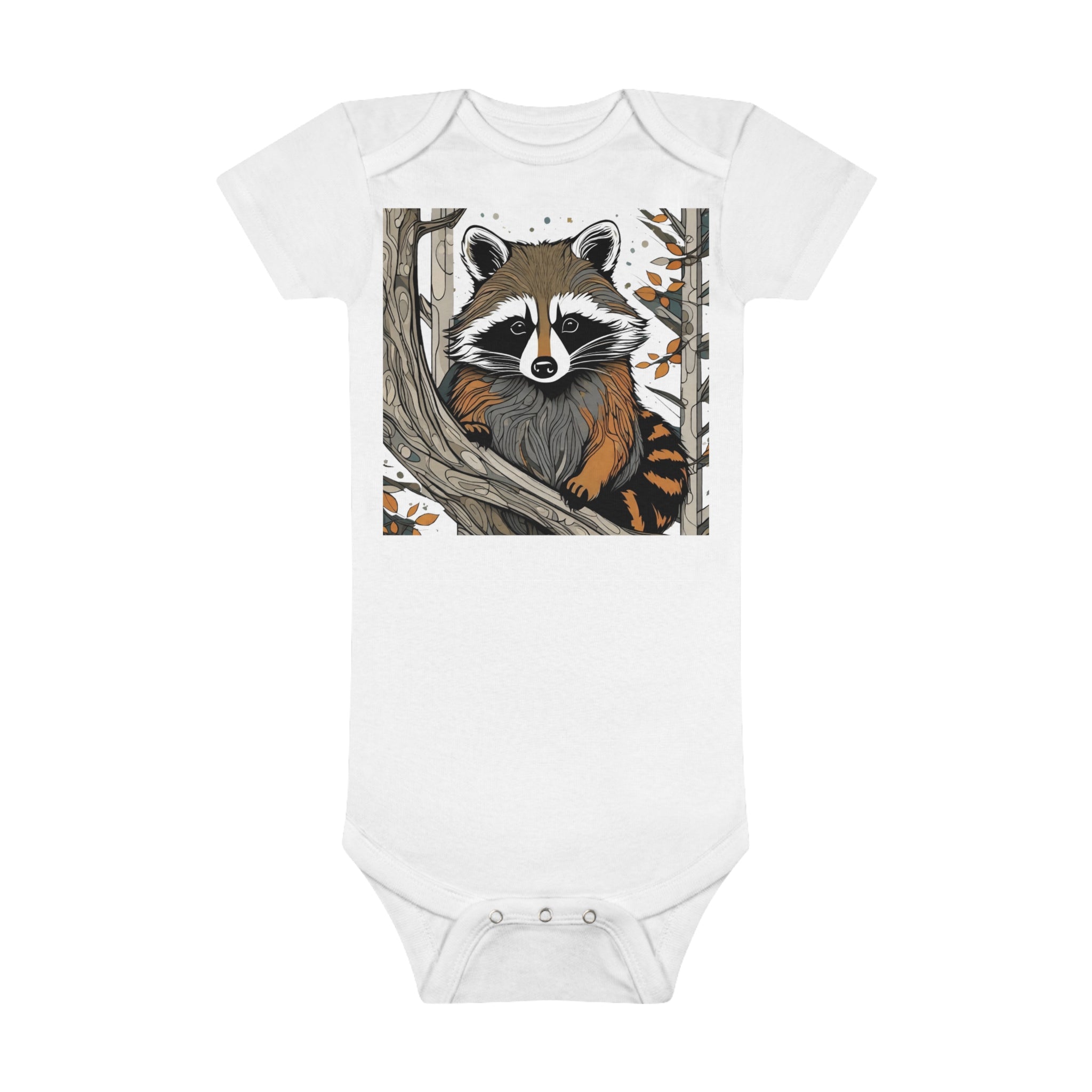 OnesieÂ® Organic Baby Bodysuit~Raccoon