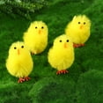 thumbnail image 6 of Dserhfy 36 Pcs Easter Fur Chicks Mini Simulation Plush Chicks Small Colorful Fluffy Chicken Easter Basket Stuffer for Spring Home Garden Decor, 6 of 8
