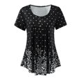 thumbnail image 4 of Fiudx Tops para Mujer Camiseta Holgada Estampada a La Moda para Mujer, Blusa de Manga Larga, Tops Informales con Cuello Redondo, 4 of 6