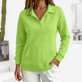 thumbnail image 2 of WUSUOWEI Womens V Neck Long Sleeve Sweatshirt Bottom Tops Lightweight Dressy Casual Business Basic Pullover Top with Pockets 2026 Fall Winter Outfits M, 2 of 6