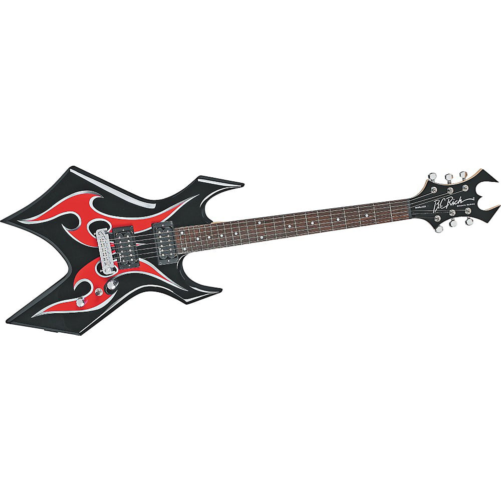B.C. Rich Metal Master Warlock Electric Guitar Black with Red
