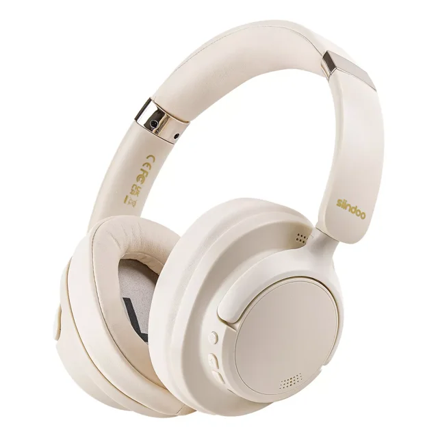 Siindoo Anc Audífonos Inalámbricos Gamer Diadema Hi-res Color Beige