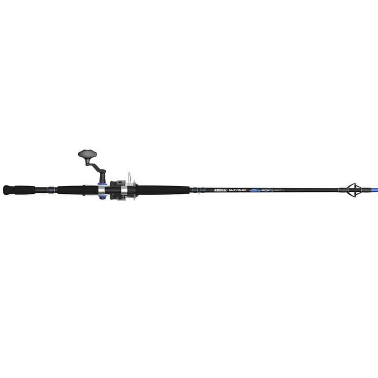 Zebco Salt Fisher Bite Alert Spinning Reel and Fishing Rod Combo