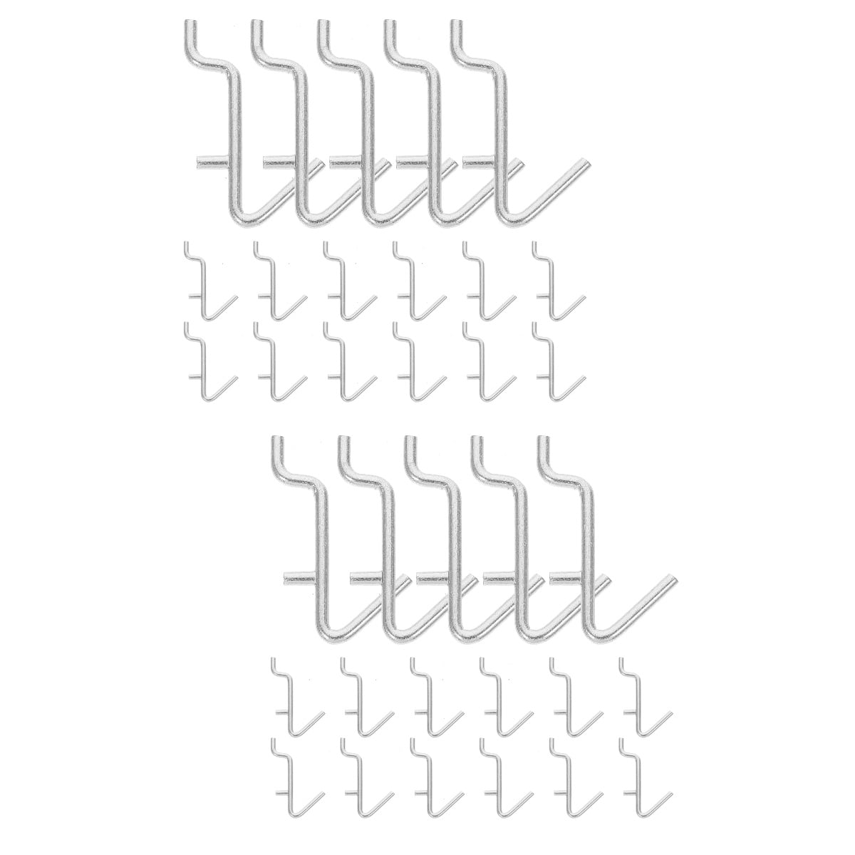 WORGEOUS 40-Piece Metal Pegboard Hook Set for Organizing Keys, Tools, Small Items, Utility Storage & Display Solutions