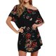 thumbnail image 2 of Vestido largo estampado para mujer, falda, falda de cuello redondo, vestido de mujer Fridja  qw2581, 2 of 7
