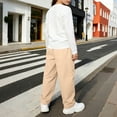 thumbnail image 6 of Iyufng 2 Piece Outfits for Girls Bow Printed Long Sleeve T-Shirt and Cargo Pants, Girls Summer Casual Two Piece Sets, Size 5-15 Years, 6 of 7
