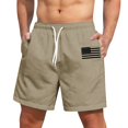 thumbnail image 3 of OHGOD Shorts for Mens - Mens Shorts Casual - Men Summer Shorts - Men's Hawaiian Lace-up Shorts Casual Pants - Khaki - L, 3 of 6
