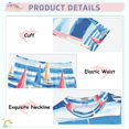 thumbnail image 3 of FORMRS Long Sleeve Top and Pants Pajama Set for Niños 2-Piece Sleepwear, Sizes 18M-8Y, Green Sailboats, 3 of 6