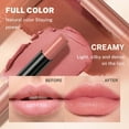 thumbnail image 5 of Matte Nude Lipstick Velvet Lip Gloss, High Pigmented Long-Lasting Waterproof Lip Stick, Nude Matte Soft Dark Color Stick, Non Stick Cup Nude Lip Gloss Lipstick for Women Girls Daily Lip Makeup (#02), 5 of 7