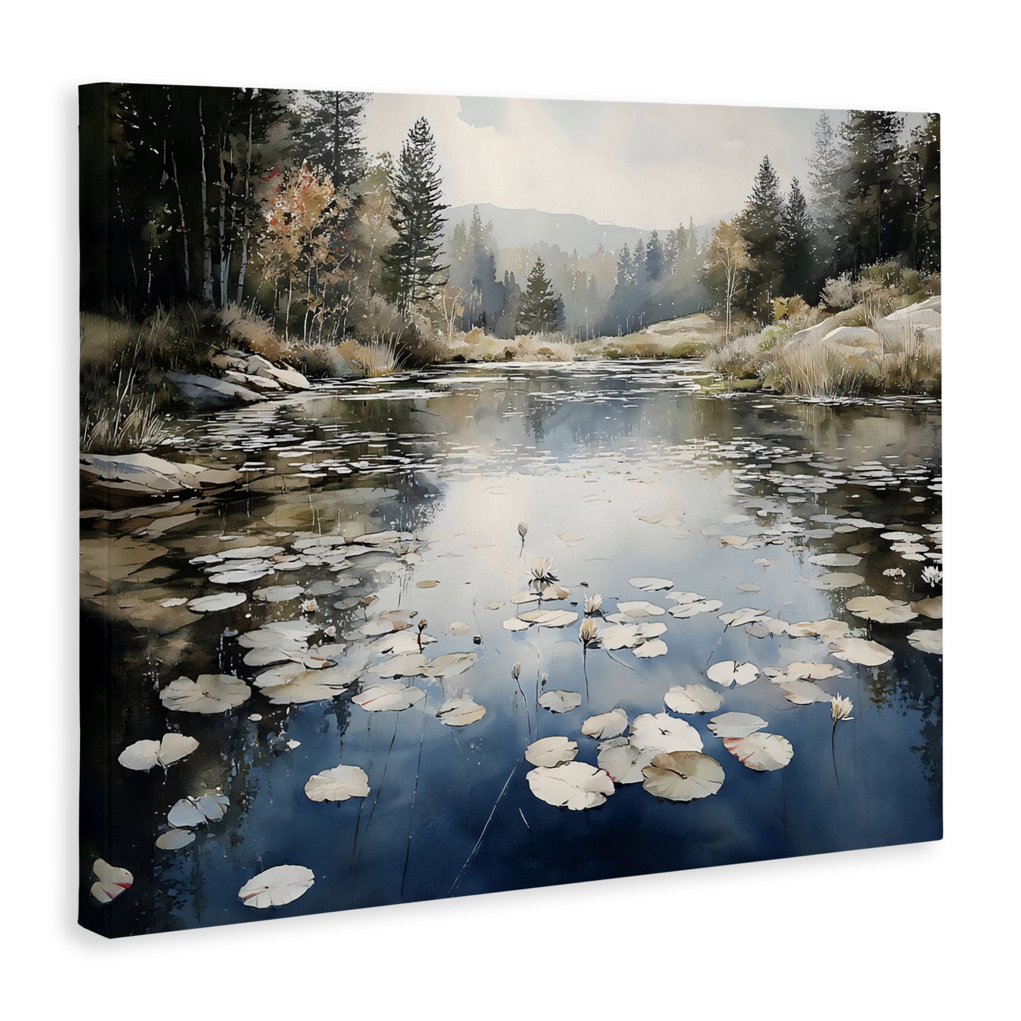 Stupell Industries Still Pond with Morning Reflections Canvas Wall Art, design by Franklyn Gregory