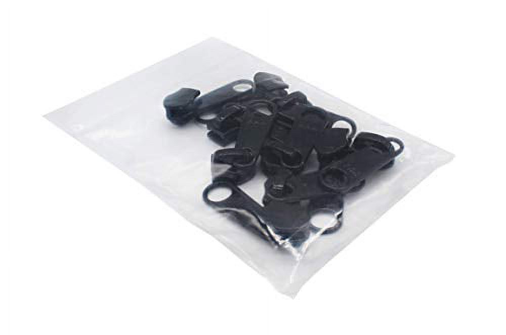 #3 YKK Zipper Black Coil Chain - 10 Non-Locking Sliders Per 5 Yards of Chain - Made in The United States (20 Yards & 40 Sliders)