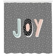 thumbnail image 3 of Ambesonne Joy Shower Curtain, Cartoon Illustrated Message, 69"Wx70"L, Grey Multicolor, 3 of 3
