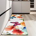 thumbnail image 4 of White Butterfly Flower Field Pattern Kitchen Rug Mat,Kitchen Runner Rugs Non Skid Washable,Decorative Kitchen Floor Mats for Kitchen,Sink,Laundry,17"X47", 4 of 5
