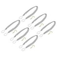 thumbnail image 1 of Sujetadores de cortina Uxcell, trenzados, con ganchos de metal, plateados, 6 piezas, 1 of 6