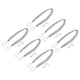 thumbnail image 1 of Sujetadores de cortina Uxcell, trenzados, con ganchos de metal, plateados, 6 piezas, 1 of 6