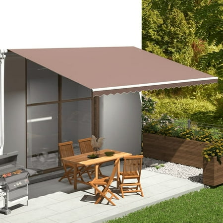 Andoer Replacement Fabric for Awning Brown 13.1 x11.5