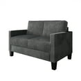 thumbnail image 3 of Castle Place Contemporary Corduroy Velvet Loveseat, Grey, 3 of 7