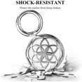 thumbnail image 1 of Cover for AirTag Ladies Girls Key Wallet Finder, Cutout Metal Jewelry Keychain Cover Compatible with Air Tag Tracker Holder - Silver, 1 of 5