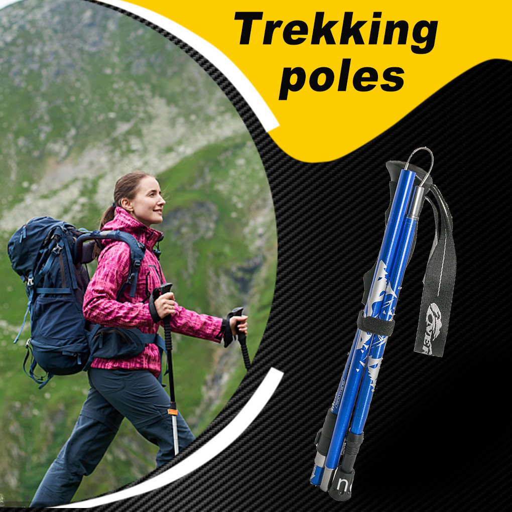 NERIES Hiking Sticks Telescopic Alpenstock Folding Trekking Poles