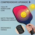thumbnail image 4 of Pickleball Paddles Set Of 1, Fiberglass Surface, Colorful Lines Print, 1 Paddle, 2 Balls & Bag, 4 of 5