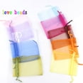 thumbnail image 3 of 50pcs 7x9 9x12 10x15 13x18cm Gift Organza Bags Drawable Wedding Party Decoration Gift Bags Display Packaging Jewelry Pouches red 9x12cm, 3 of 6