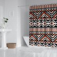 thumbnail image 3 of Extra Long Boho Shower Curtain 72x84 Inches - Vintage Floral & Tropical Leaves Pattern, Waterproof Bohemian Bathroom Decor with 12 Hooks, Tribal Rustic Style, 3 of 5