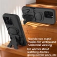 thumbnail image 2 of Dteck for iPhone 16 Pro Max Case with Hidden Stand, Military Grade Drop Protection EVA Shockproof Protective Phone Case for iPhone 16 Pro Max,Black, 2 of 7