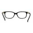 thumbnail image 4 of Fashion Metal Chain Arm Rectangular Plastic Bi-focal Reading Glasses Black Gold +1.00, 4 of 4