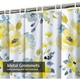 thumbnail image 4 of Blue Gray Shower Curtain,Watercolor Bright Summer Yellow and Blue Abstract Flowers Shower Curtains for Bathroom with 12 Hooks,72 x 72 Inch, 4 of 6