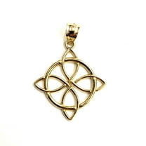 14k yellow Gold Nudo De Bruja Witches Knot Pendant Gift fine jewelry unisex 3.3g