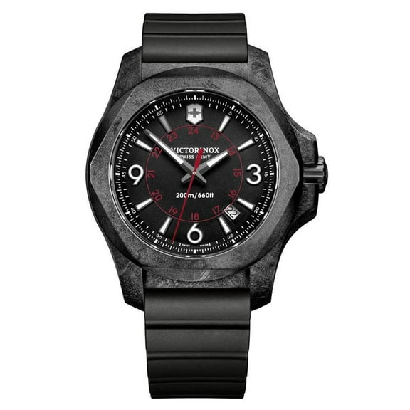 Victorinox Men's 241777 I.N.O.X. Carbon Black Rubber Strap Watch